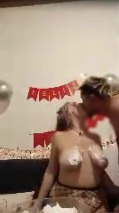 Spectacular moment from "HAPPY BIRTHDAY. HOTWIFE BLOWS THE CANDLE WHILE SUCKING THE DICK. LIVE NENAMALA"