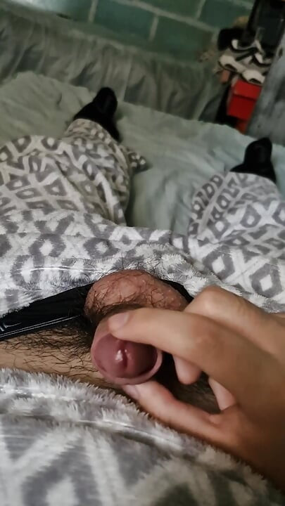 He gets hot when it's cold so he masturbates