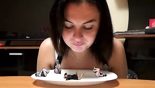 Я собираюсь есть 4-х девушек! МММ, ВКУСНЯШКА!