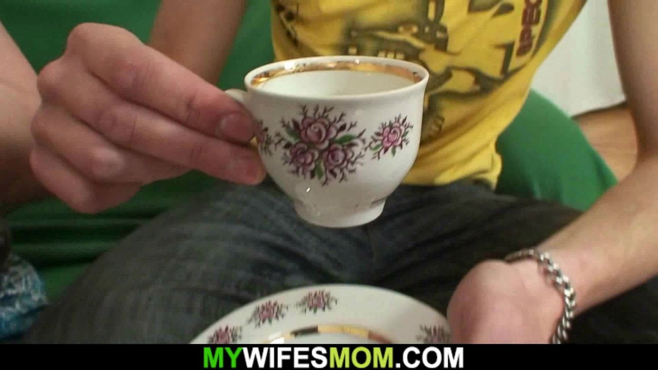 Very old mother inlaw pleases an young guy