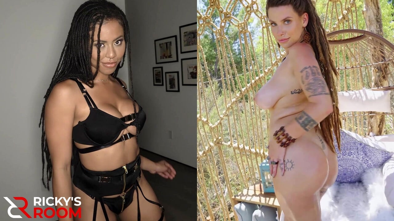 RICKYSROOM - Kira Noir and Indica Flower Double Showcase