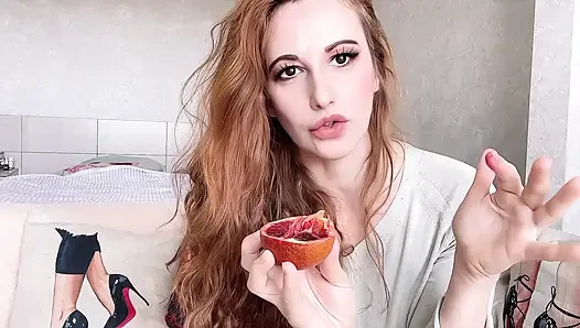 Yummy Orange Slutschen - Verspielte Zungentricks &saftiges Chaos!