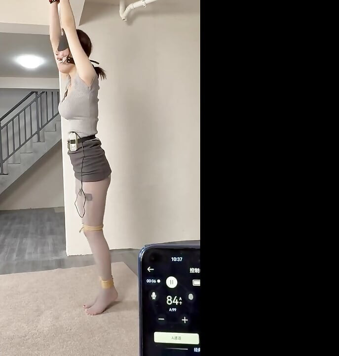 Ol Thick Gray Foot Pad Hanging + Electric Shock + Whipping