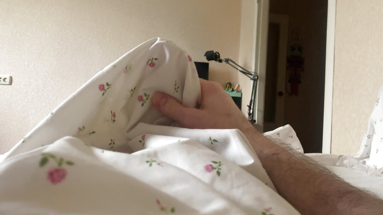 Morning Wood Stroking - Bed Solo Erection POV