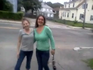 Amateur lesbian public making out