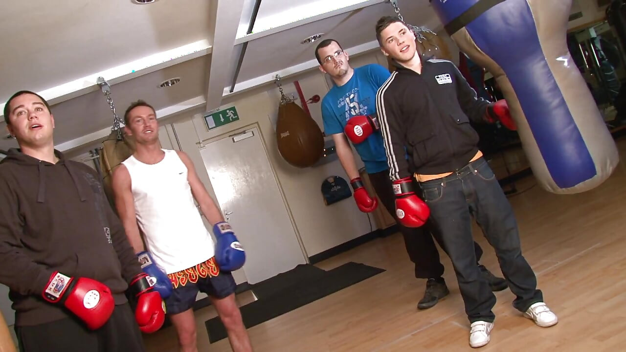 Blonde MILF Gets All Her Holes Fucked Hard by a Group of Wild Men During Boxing