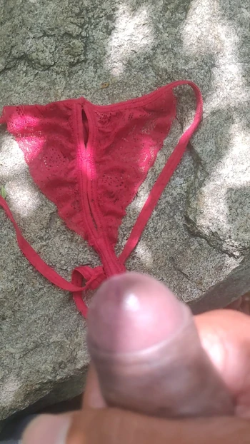 My lover panty fucking