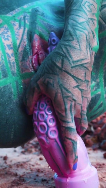 I Masturbating Outside Near My Anus with a Dildo | Clip 3