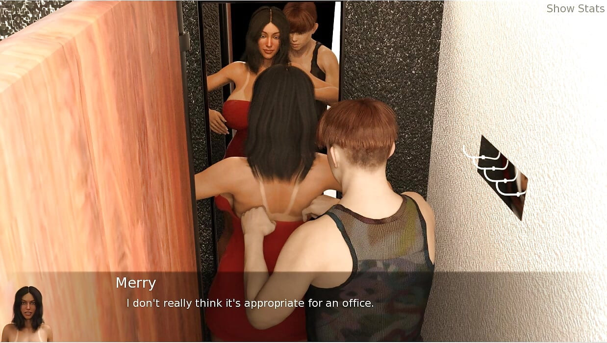 Projekt hotwife - Gameplay - Rollenspiel - Ladenschreiberin zeigt hotwife kleidung