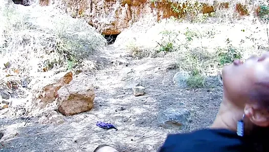 janas hot blowjob and fuck in the forest