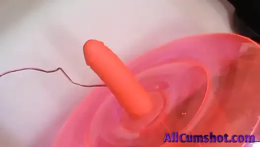 Fucking her new toy