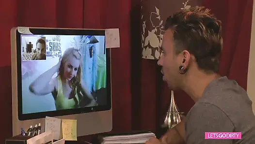 Retro blonde teen fuck