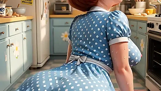 Naughty MILF in the Kitchen
