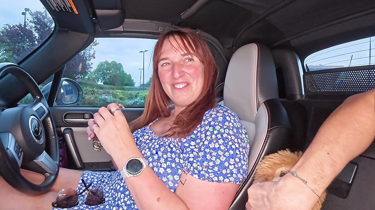 Cheating Married Hot British MILF Takes Me for a drive, I need to Pee, then she empties my BALLS!