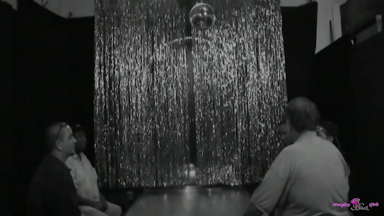 Black Striptease Beautiful Dame of the Night on High Heels Offstage Pampers Her Biggest Fan.