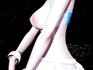 Hibiki - gruby nastolatka seksowny taniec + stopniowe rozbieranie się (3D HENTAI)