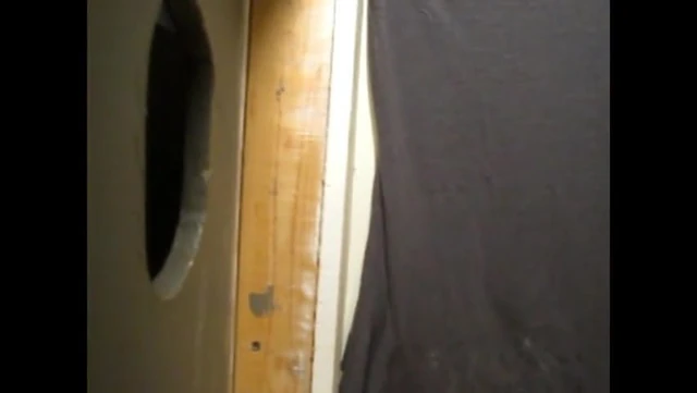 Hot sucking action at the homemade glory hole 4