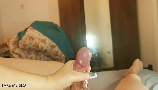 Медленное сексуальное и любящее дрочка в видео от первого лица, прежде чем мы идем в постель - TAKE ME SLO