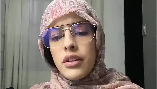 Arab wearing her hijab and having sex with multiple cocks in anal way moans with pleasure