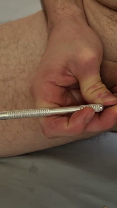 Cock and Ball banding with anal plug and cumshot | Clip 2
