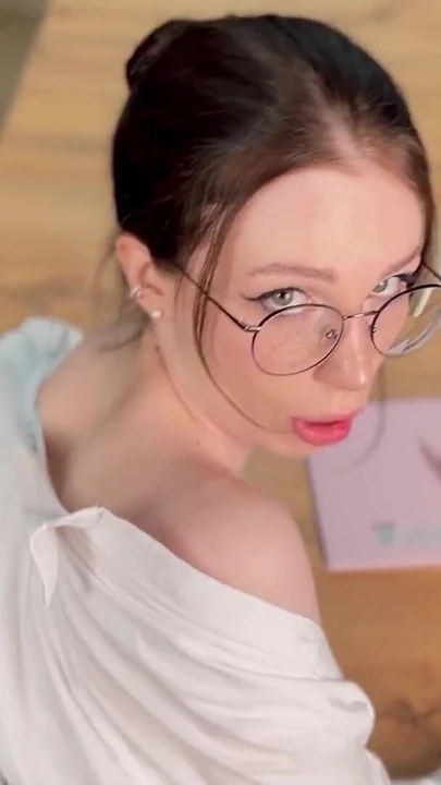 Powerful moment from "Lesya Moon Seals the Deal with a Blowjob and Full Fuck on the Apartment Couch"