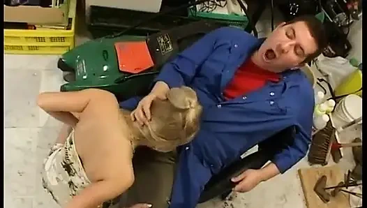 Blonde Gets Fucked and Supervised by Brunette