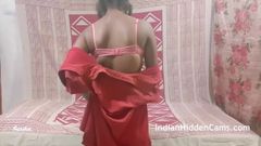 La vida real, pareja india teniendo sexo, follando en cámara
