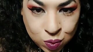 Submissive Zoey in Slave Choker and Lace up Clogs