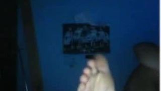 Straight guys feet on webcam #95