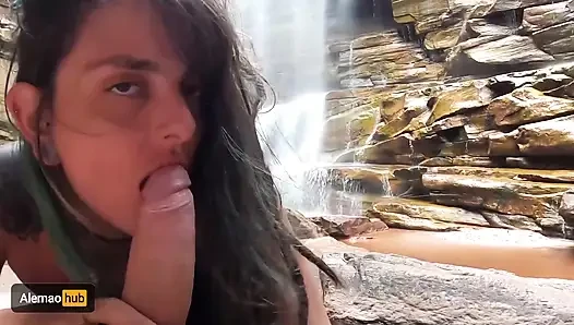 Dreadhot's Wet Pussy Gets Fucked Under the Waterfalls