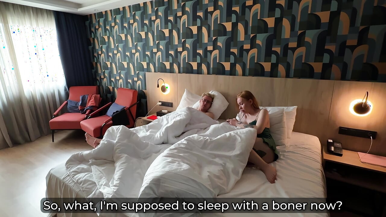 Step Mom Shocked When Step Son Cums on Her Face in Hotel Share Bed!