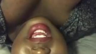 Black BBW Plays With Pussy