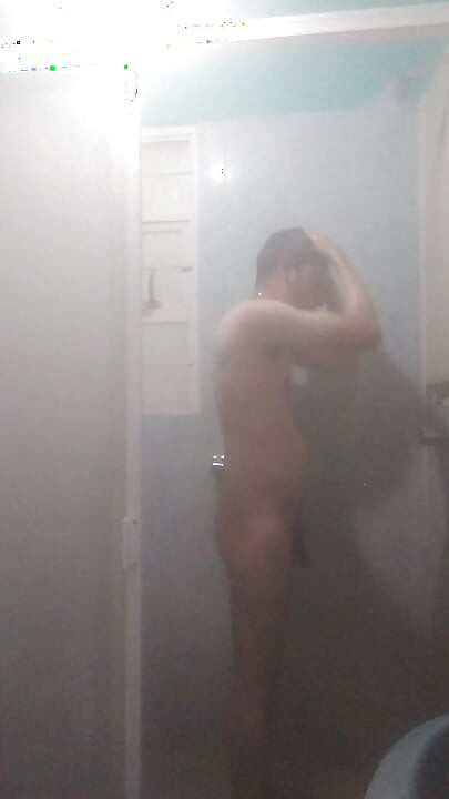 Man bathing