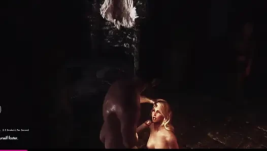 Skyrim OSEX 3some  Wizard Sex