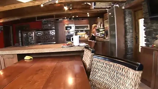 Hot maid ass fucked in the kitchen