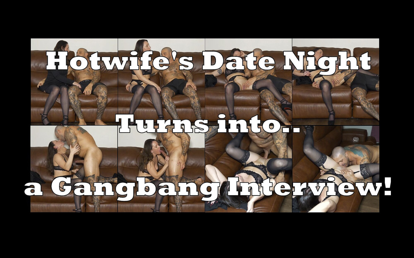 La noche de cita de esposa caliente se convierte en una entrevista de trabajo gangbang