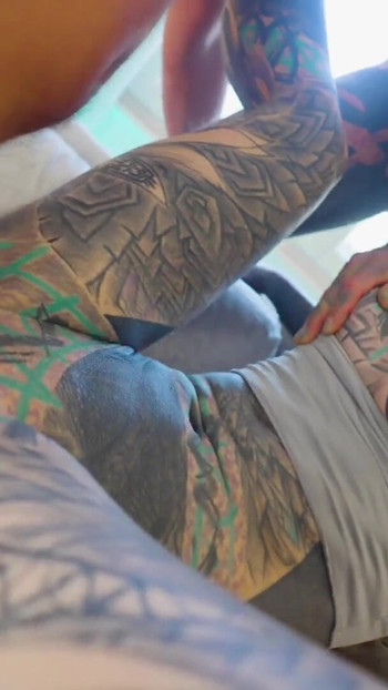 Jaw-dropping moment from "Anuskatzz is back for a crazy DAP with 3 big cocks! Total ANAL DESTRUCTION (Part 2)"