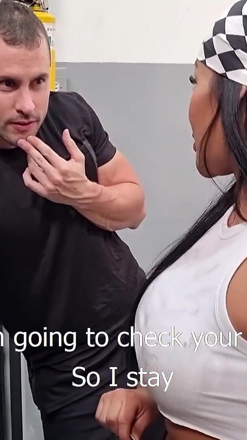 Mechanic slut spit shines my fat cock and balls | Clip 1