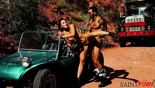 Jayme Janes Heats up the Desert with Sex and Cum Swallowing