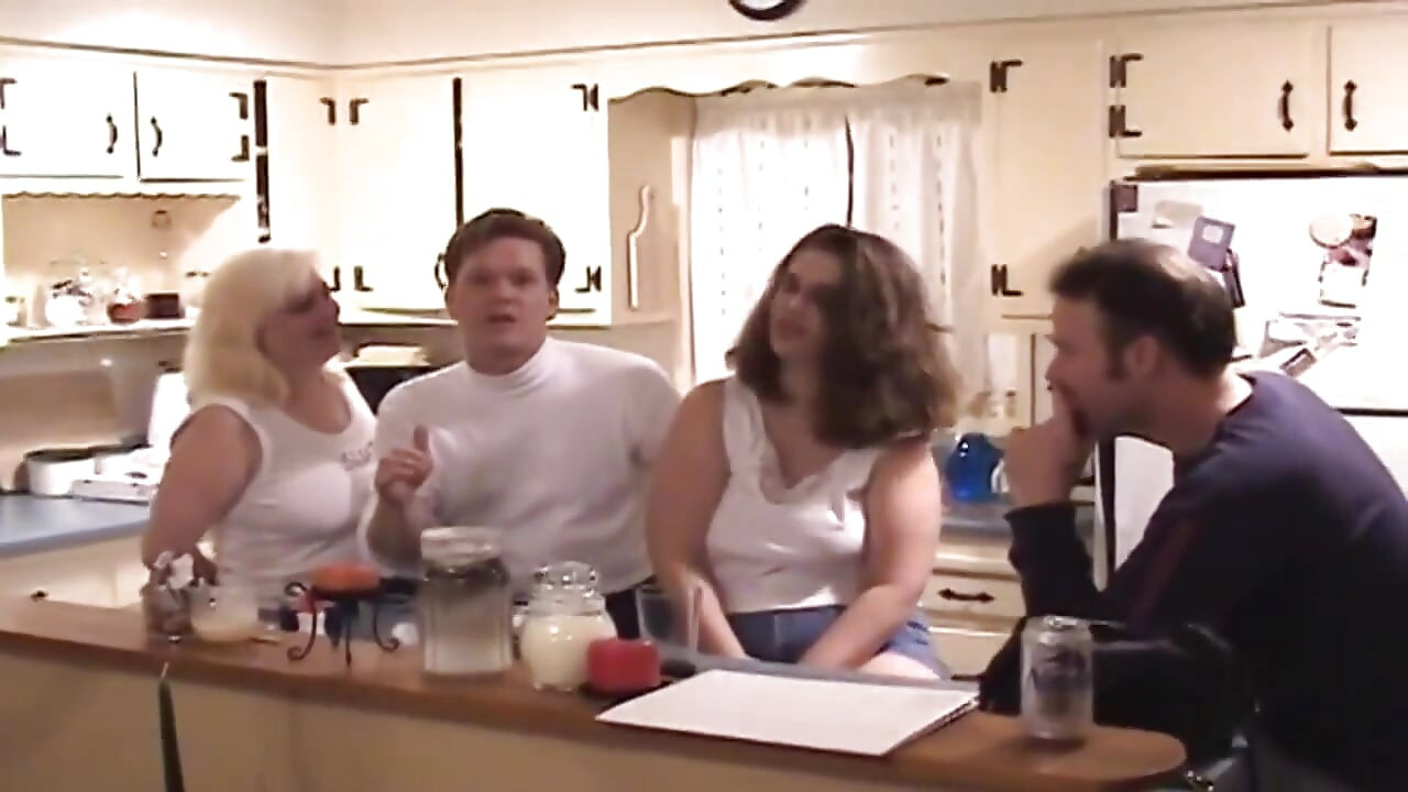 Mature Blondes and Brunettes in Wild Group Kitchen Orgy