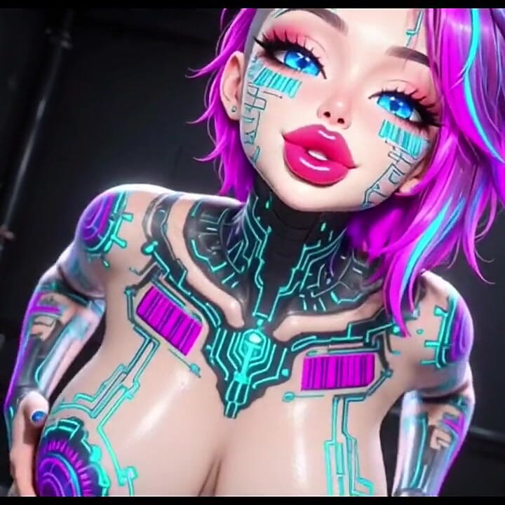 Cute Sexy Talk and Boobs, Ai Animation