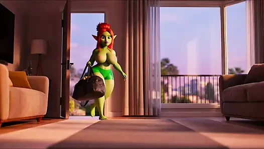 Green Elf'in seksi spor salonu günü - egzersiz, ter ve rahat iyileşme