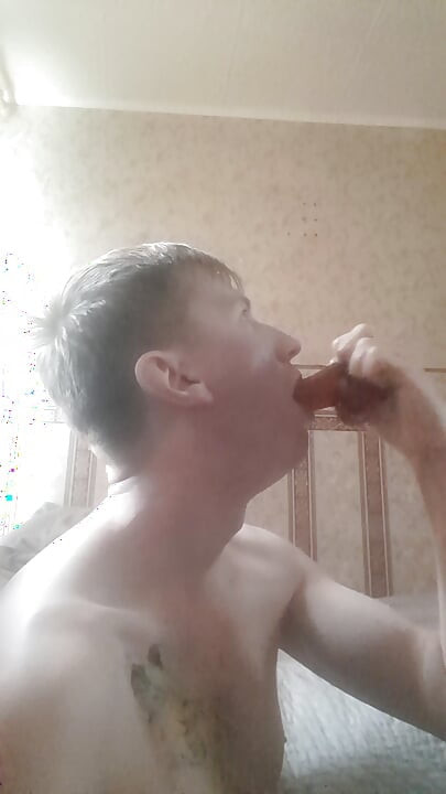 Dildo in mouth