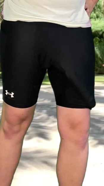 Iconic moment from "Huge cock cyclist risky cumshot in public park"