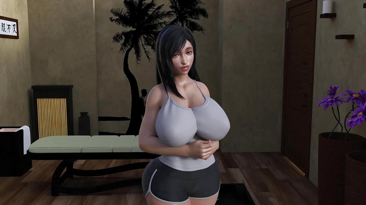 Tifa's Dark Heaven Asian Chick with Big Tits Experiences Carnal Pleasure and Squirts While Massaged by Big Muscular African Guy