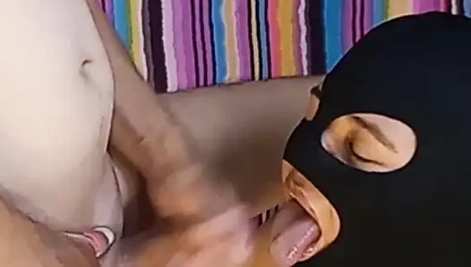 Neighbor sucking in someone else's house