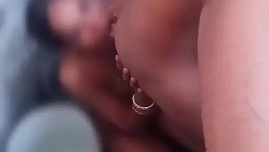 Cum in pussy Closeup blowjob boy's ass lick in bathroom punjabi audio