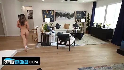 Navy Officer Stepmom Krystal Sparks Punishes Lazy Stepson with a Silent Pounding