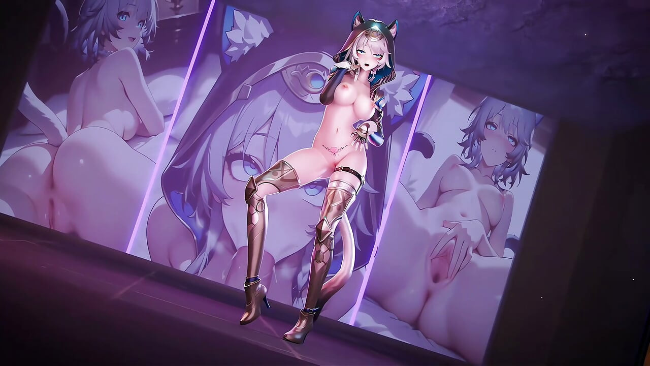 Purrfectly Exposed: Kitty's Naked Dance of Desire