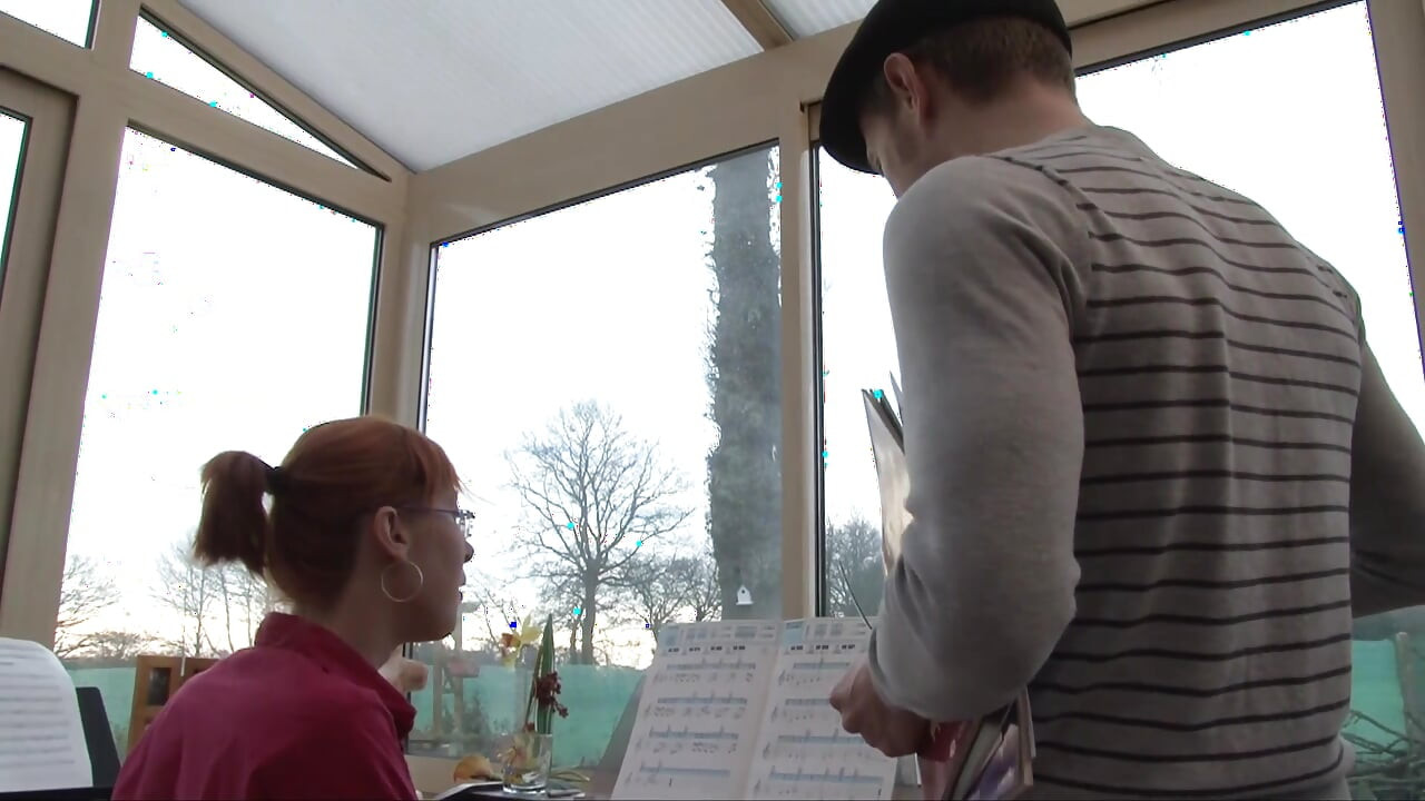 Ginger teen gets fucked by her piano teacher